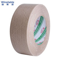 Wenstan W7005 reinforced kraft paper tape with clamped ribs and fiber kraft paper tape sealing glue wet water