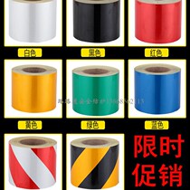Reflective warning tape 10cm yellow and black traffic road reflective strips warning tape reflective film ground marking stickers