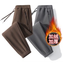 进口抓绒裤运动子男女加绒加厚摇粒绒直筒软壳防风休闲长裤冲锋裤