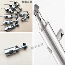 Factory price stainless steel round tube stair column handrail guardrail through tube drawing accessories curved single and double teeth