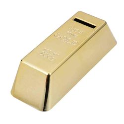 Sufa ABS Plastic Piggy Bank Gold Bullion Brick Coin Box