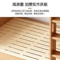 Beech wood Dormitory Bed upper and lower bed k Students Double beds with wide two floors high and low beds Full solid wood Double-layer children up and down