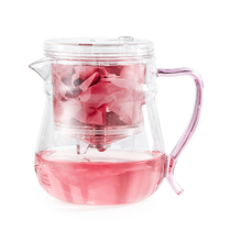 Fook Pot Tea Bubble Glass Filter Tea Cup Home Tea Set G-montage de filtre en verre monté Punch Tea flutter