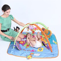 Newborn baby multifunctional baby toy baby fitness rack foot pedal with music game blanket game crawling mat