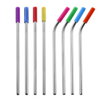 Sufa 6Pcs set Reusable Stainless Steel StrawsO Cleaning Brush