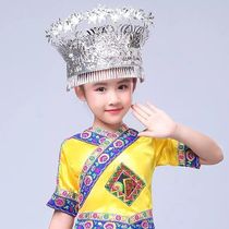 Ethnic minority headwear children girls hat women ethnic style collar Yunnan handmade X silver jewelry seedlings