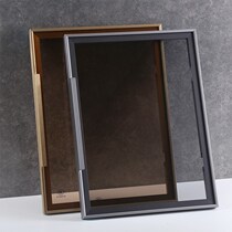 Minimalist narrow-edge aluminum frame glass door custom-made tempered transparent tea glass gray glass wine cabinet wardrobe bookcase custom-made sideboard