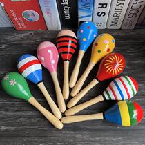 Sufa childrens wooden sand hammer kindergarten baby dance dance props maracas infant early education music percussion