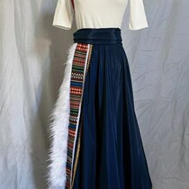 New type of Tibetan clothing student practice skirt art Tibetan student clothing Tibetan drama costume V Tibetan big swing skirt table