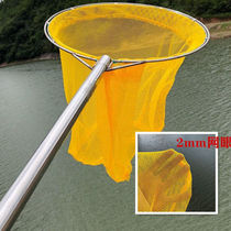 Small hole fishing net outdoor pool swimming pool fish pond water flea copy net small fish large fishing rod handmade net fishing net bag