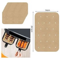 Rectangular air fryer paper non-stick steamer paper double pot baking paper silicone oil paper rectangular air fryer paper
