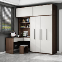 Wardrobe and desk cabinet integrated corner modern simple small G apartment with computer table childrens L-shaped writing desk
