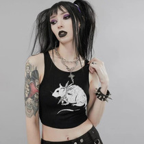 Velvet Y2K Mall Goth Crop Tops Black Lace Trim Emo Alternati