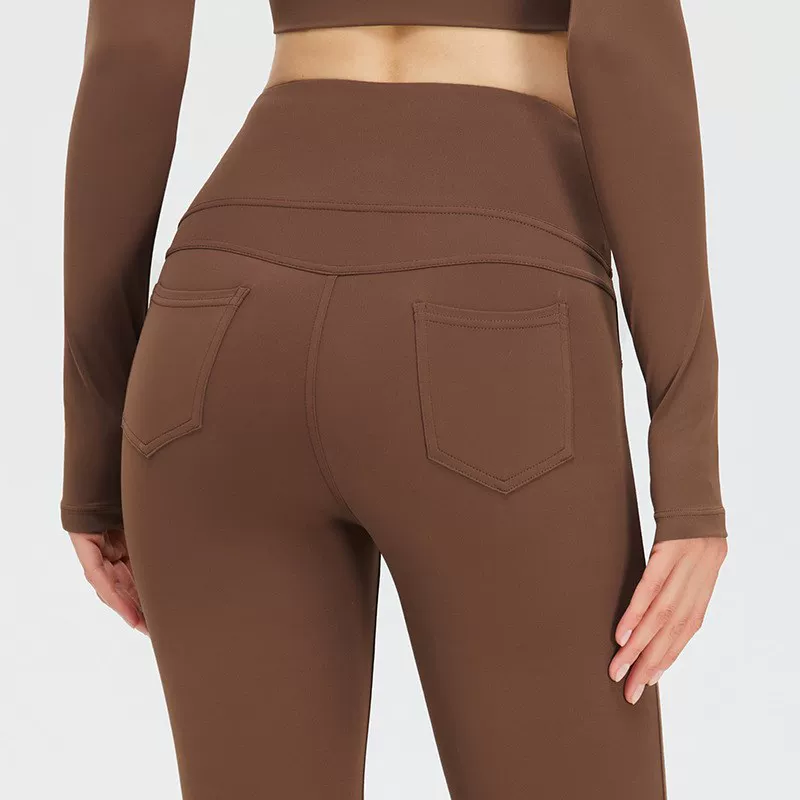 (Cross-border trading), autumn flared trousers for yoga, sports yoga clothing, uniform, underwear for hips shape correction for gym, high waist