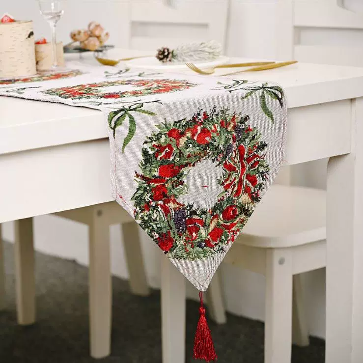 NNew Year tSable runner New Year tablecloth dining-table d