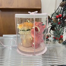 Doll Mini Gift Hug Berry Bouquet Straw Bucket Bear Rose G Gift Box Cute Birthday Gift Valentines Day Hug