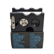 10-in-1 multifunctional billiard cue head repair tool tip replacement and grinding tool curved file needle punch tip