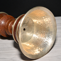 Sufa Nepal imported pure copper butter lamp holder gilt silver carved butter lamp tall foot for Buddha lamp for Buddha candle stand lamp