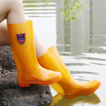 Quick-drying mens liningless high-tube mid-tube rain boots non-slip waterproof fashionable long rain boots thickened fishing net-free rubber shoes