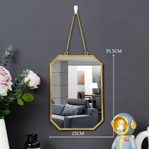 No punching wall hanging vanity mirror bathroom vanity mirror hanging bathroom vanity mirror iron round mirror modern simple