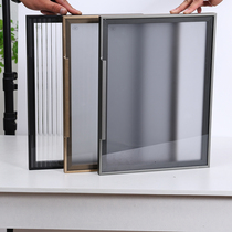 Oil sands glass door aluminium frame small wick glass door narrow frame wardrobe door leaf screen cabinet glass cabinet door customised
