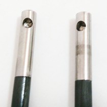 7mm 45cm carbon rod straight hole steel head sponge handle shaker rod oblique hole copper head carbon rod single head diabolo rod