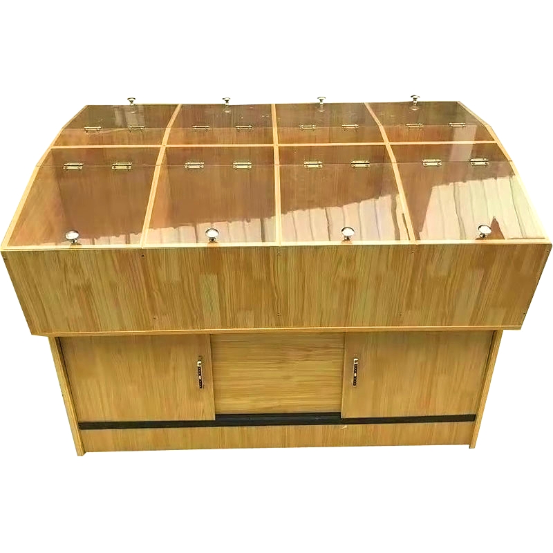 New Grocery Grain Cabinet Loose Grain Cabinet Wooden Supermarket Loose called Cupboard Miscellaneous D Grain Rack Rice Bucket Bulk Container Rice Bucket Shelf Mi-Taobao