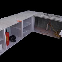 Complete set of accessories for tile integrated cabinets edge strips brick clamps white aluminum alloy gas stove columns