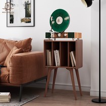 Solid wood vinyl record collection rack vinyl record black box LP storage box special collection display rack record cabinet