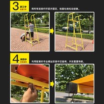 School volleyball court referee chair l Badminton hall indoor iron referee chair removable badminton match referee