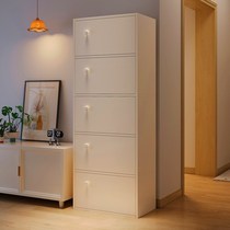 Home cabinet storage cabinet dust-proof bookcase with door bookshelf storage rack floor-standing narrow gap living room display cabinet