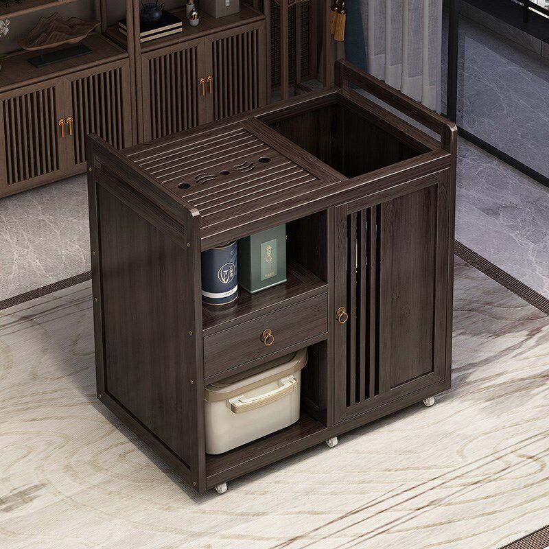 Tea table, living room, home, new Chinese tea table, multi-functional tea cabinet, tea set, tea table, a complete set of mobile tea table edge table