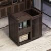 Tea table, living room, home, new Chinese tea table, multi-functional tea cabinet, tea set, tea table, a complete set of mobile tea table edge table