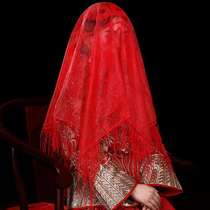 202 new style veiled red hijab bride wedding Xiuhe suit high-grade soft gauze Hijab wedding veil hijab Chinese style