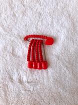 Infant child baby pregnancy with small number safety pin 4 2cm small red rope G type knitted brooch 5 pieces