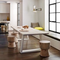 Nordic modern simple e-simple solid wood conference table large board table office desk computer table dining table and chairs negotiation combination tea table