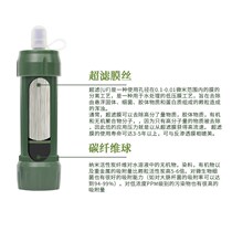 Outdoor water purifier portable outdoor drinking water filtration purification survival equipment direct drinking straw individual water filter