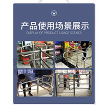 Stainless steel shopping mall supermarket one-way entrance and exit revolving door can only enter but not exit the manual turnstile channel one-way door