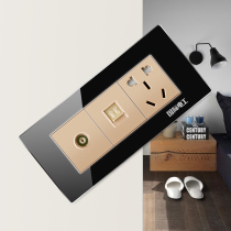 (3-position TV telephone five-hole) 118 type switch socket 3-position 5-hole cable TV telephone five-hole socket