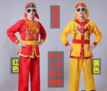 Dragon dance and lion dance costumes gongs drums sedan chairs dragon lantern performance costumes B men and women festive drumming costumes Shaanxi waist drum costumes Yangko