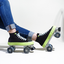 Roller skates double row adult men and women four-wheel skates beginner childrens skates double row roller skates flash