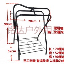 马鞍架子鞍架落地式马鞍架马鞍摆架带轱辘可折叠鞍架马具铭达马术