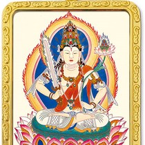 Manufacturer customized Void Tibetan J Bodhisattva Gawu box portable pocket small thangka with Tibetan scripture pendant car hanging mine