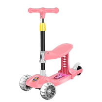 Childrens scooter twist car 2-3-4-6 years old male and female babies can sit and slide with flashing lights