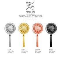 SOING brand stainless steel retro ice filter bartending filter leaking mesh filter bartending cup ice separator