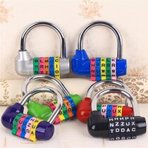 Gym secret room game prop lock English letter metal 4 5-digit turntable super strong large password padlock