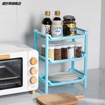 Kitchen bathroom mini storage rack desktop sundry rack storage organizer plastic corner multi-layer floor-standing (2
