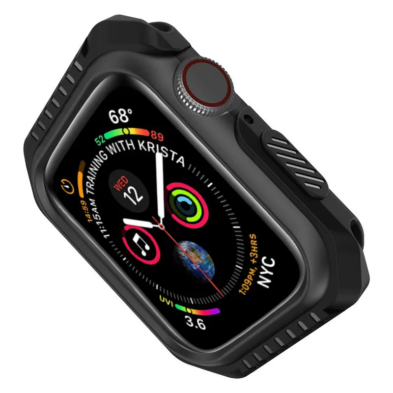 [Протектор силиконовый+Твердый чехол для Apple Watch 4 5 40мм 4]