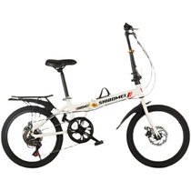 Folding variable speed 20-inch disc brake adult student bicycle mens and womens lightweight portable childrens adult work bicycle