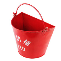 Fire bucket fire shovel pointed yellow sand bucket water semi-circular bucket iron sheet stainless steel fire extinguishing drill fire fighting equipment